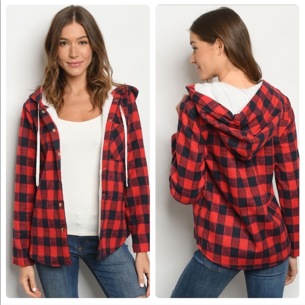 Red & Black Buffalo check jacket